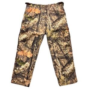 Rustic Ridge Cargo Pants Mens L 36x30 Mossy Oak Camo RipStop Lightweight Hunt